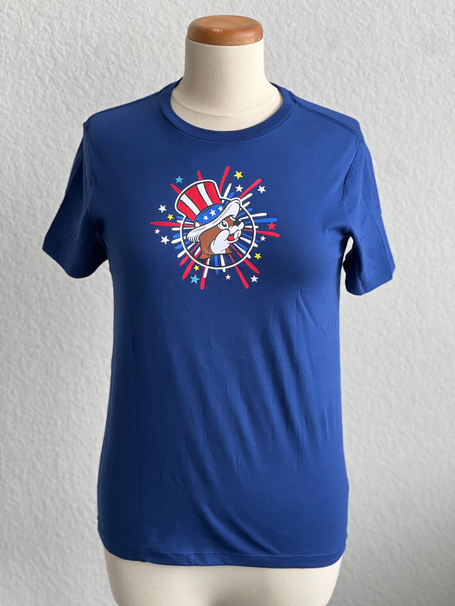 Blue Buc-ee's Fourth of July T-Shirt 