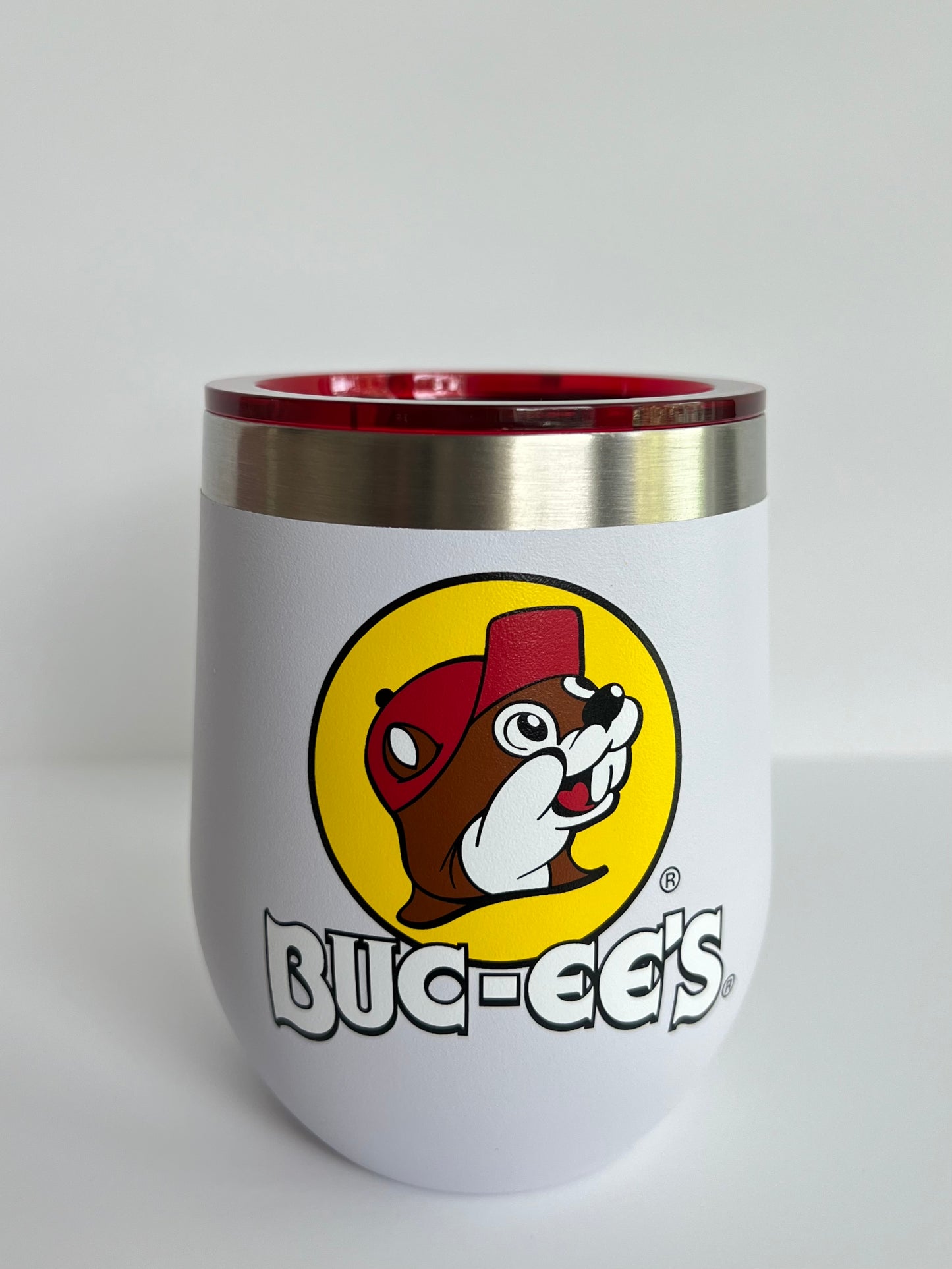 Buc-ee's White 10 oz Wine Tumbler