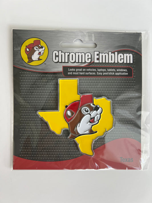 Buc-ee's Texas Chrome Emblem